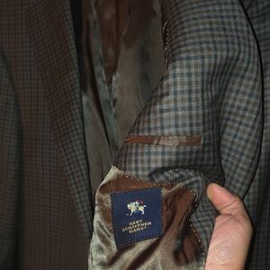 Hart Schaffner Marx Brown Plaid Blazer
